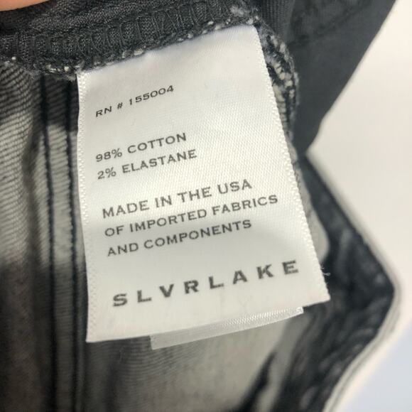 SLVRLAKE Women's Loulou Cropped Distressed Mid-rise Slim-leg Jeans Gray Size 29 - Picture 12 of 14